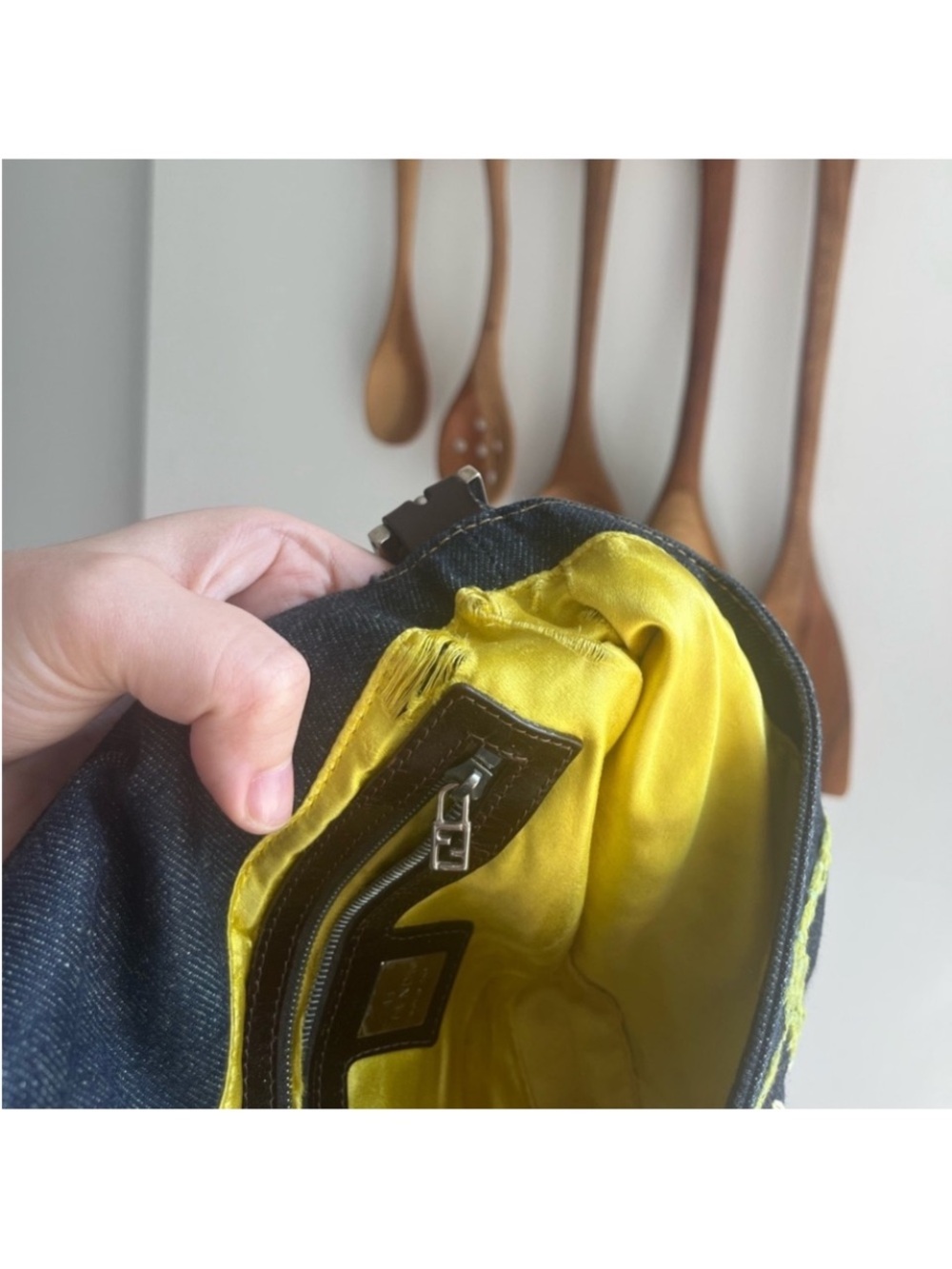 Fendi Denim Baguette Bag - Picture 7 of 12